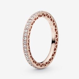 Sparkles and Hearts Pandora Ring